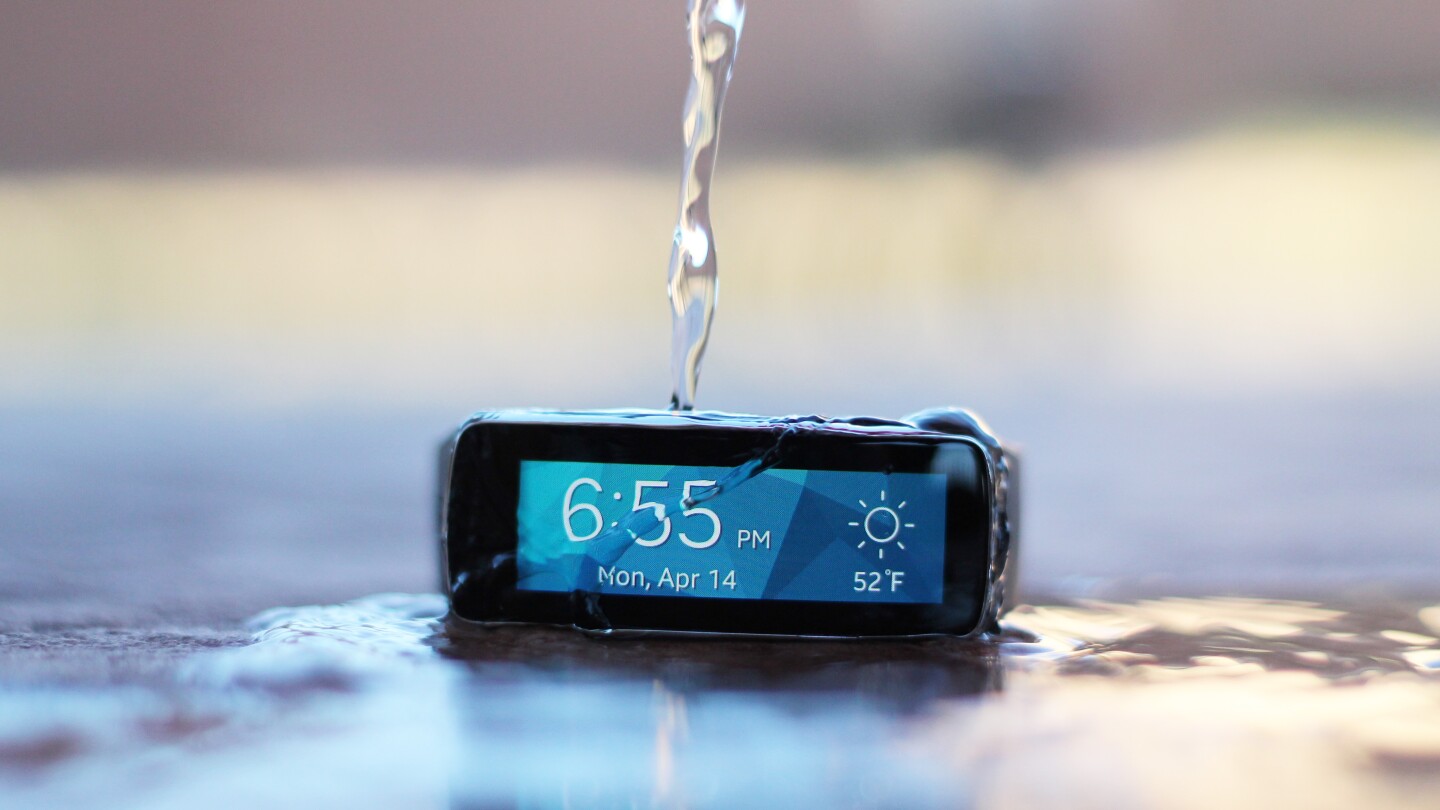 The Gear Fit has IP67 water resistance
