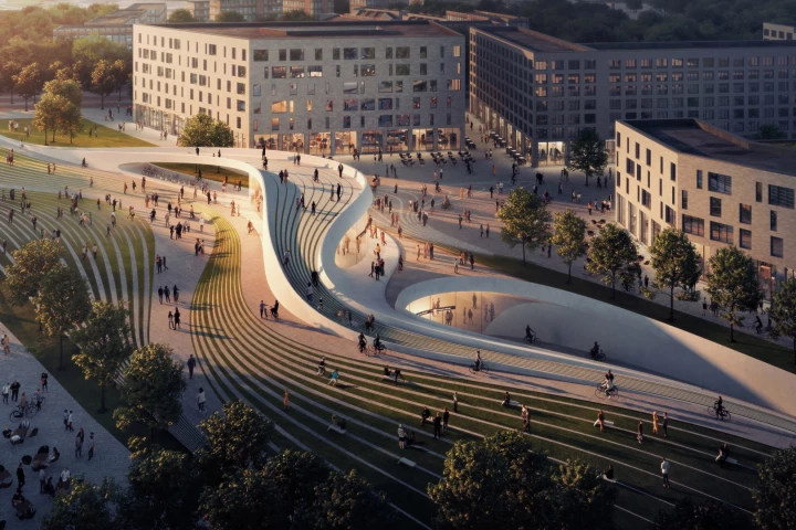 Zaha Hadid Architects, along with local firm A_Lab, was chosen for the Fornebubanen Metro Line Stations project following an architecture competition that included 14 different teams