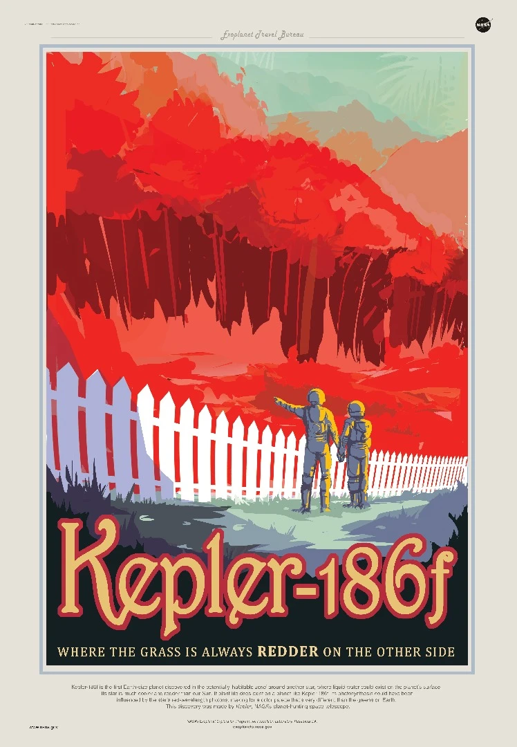 Travel poster for Kepler-186f