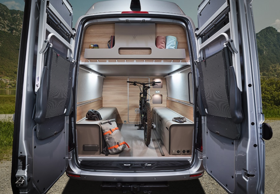 During the ride, the FlexPort serves as a garage for holding luggage, sports gear and other cargo