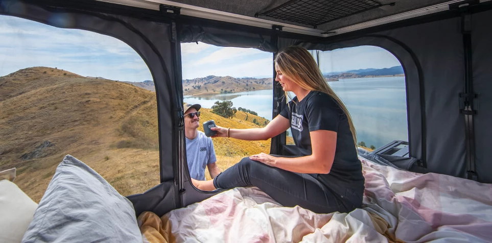 With the windows and doors opened up, the ARB Altitude offers more mesh than opaque fabric