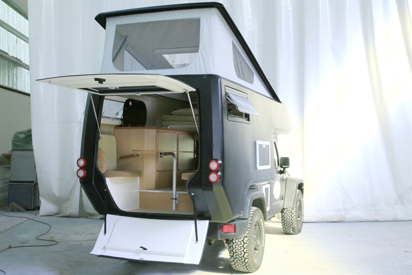 The pop-up roof gives you more than 6 feet of clearance inside