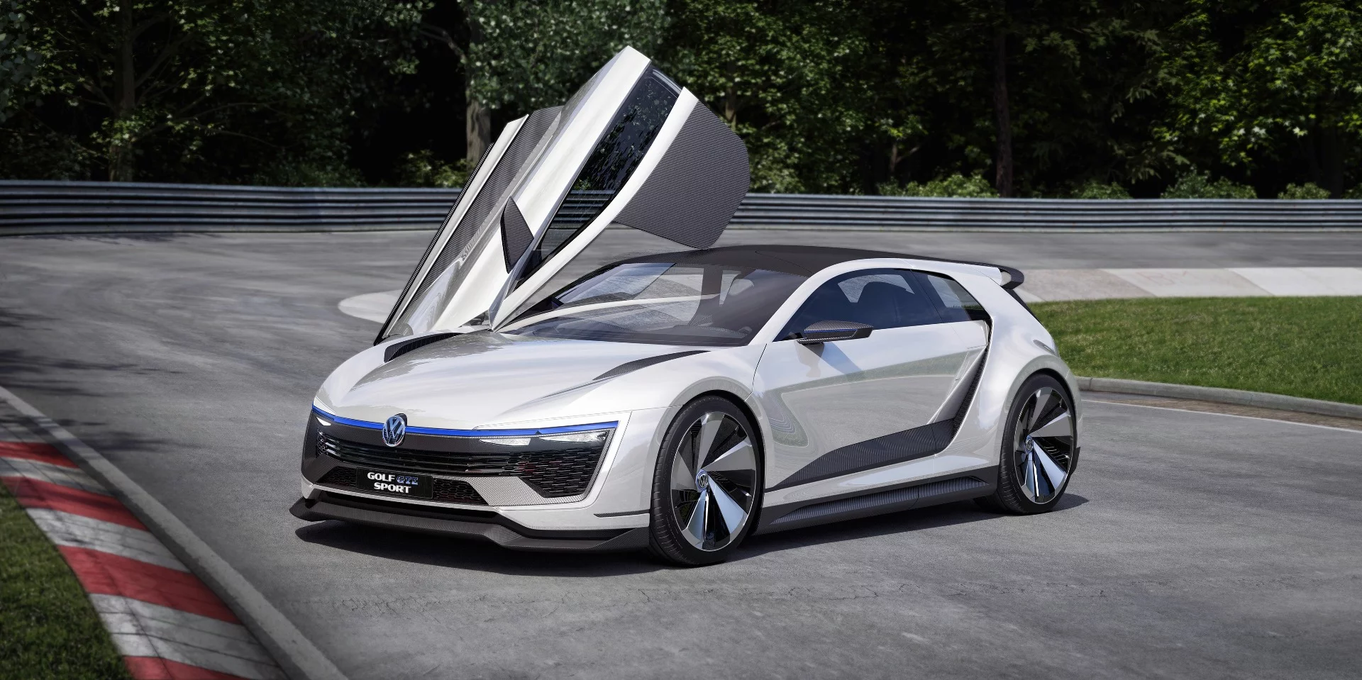 The car's gullwing doors are very similar to those on the XL1