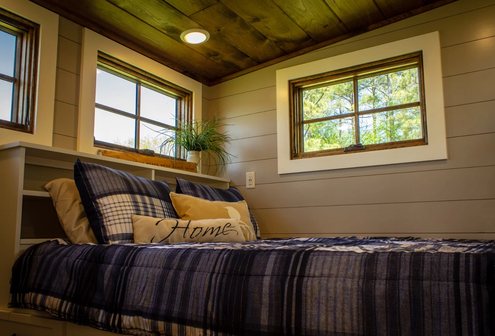 The Cedar House features two bedrooms