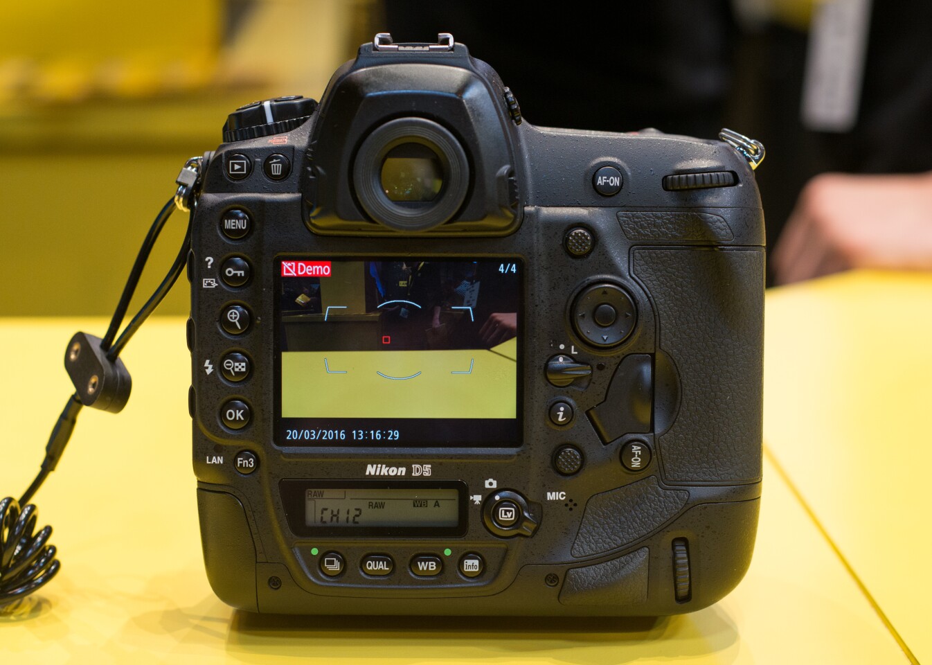 The rear monitor on the Nikon D5 is now a touchscreen, though has limited uses compared to some rivals