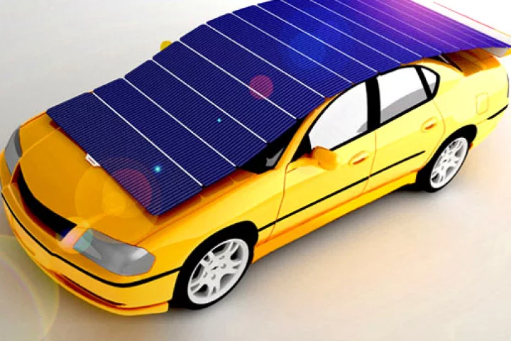 The Shelf solar sunshade - can collect enough solar energy to power a vehicle's air conditioner and other electronics