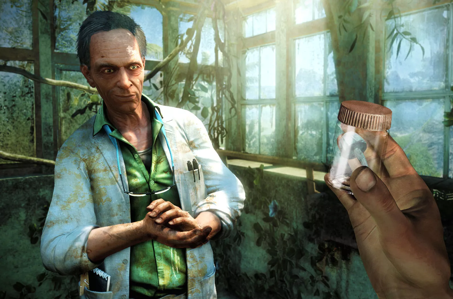 The mad doctor is one of the odd characters in the game