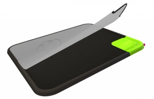 The pad can be cleaned by lifting and replacing the transparent top sheet