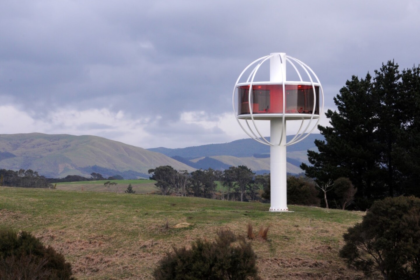 The Skysphere is mounted upon of 17 cu m (600 cu ft) of concrete foundations