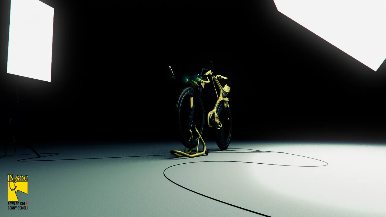 In a mock up studio setting - INgSOC poses for the camera