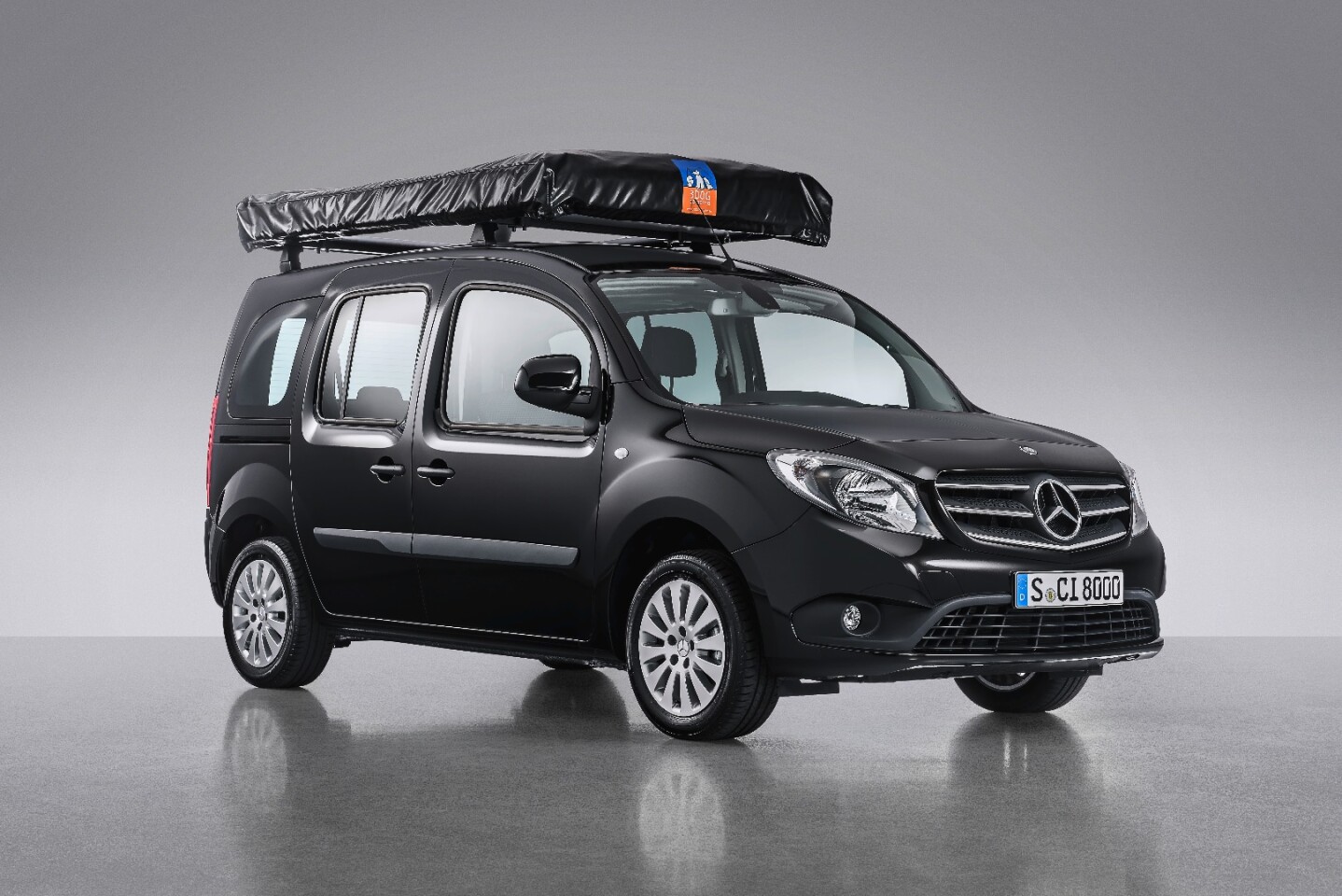 The quirky Citan Tourer gets topped off with a tent