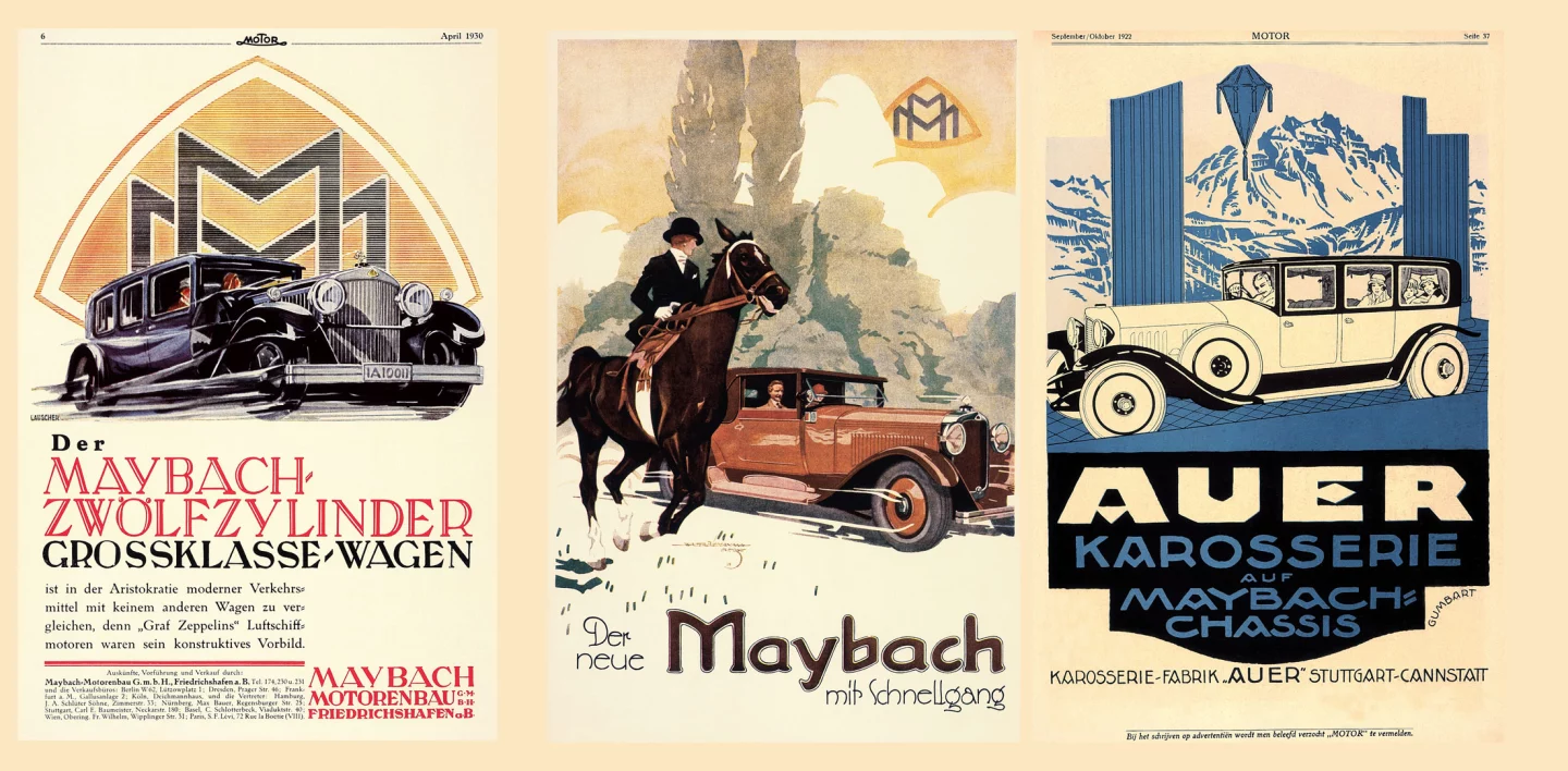 Maybach advertising of the 1930s