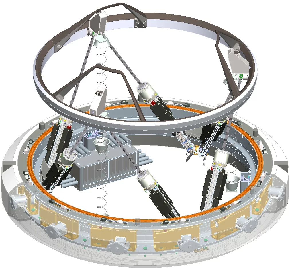 Rendering of the ESA International Berthing and Docking Mechanism (Image: QinetiQ)