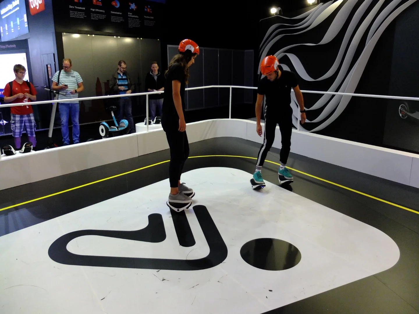 The professional dancers at Segway's IFA booth made it look so easy, but it wasn't