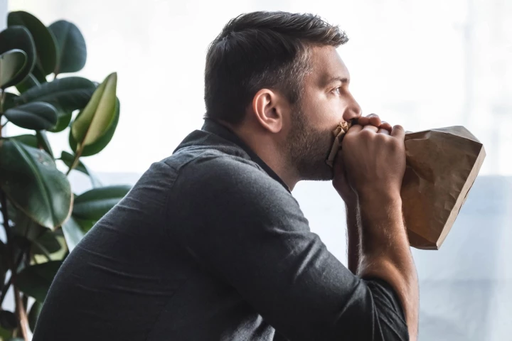 The breath-based sensor currently has to be placed inside a bag to operate, but researchers hope to improve the device in the future