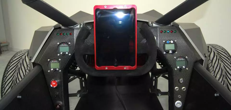 The SkyRunner's tablet-equipped cockpit