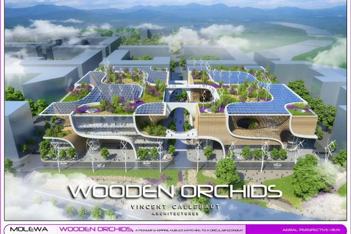 The Wooden Orchids project, by Vincent Callebaut Architectures