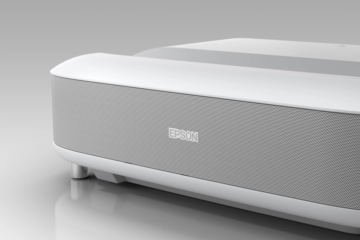 The LS650 UST laser projector employs Epson's 3-chip projection system for 4K UHD imagery at 3,600 ISO lumens