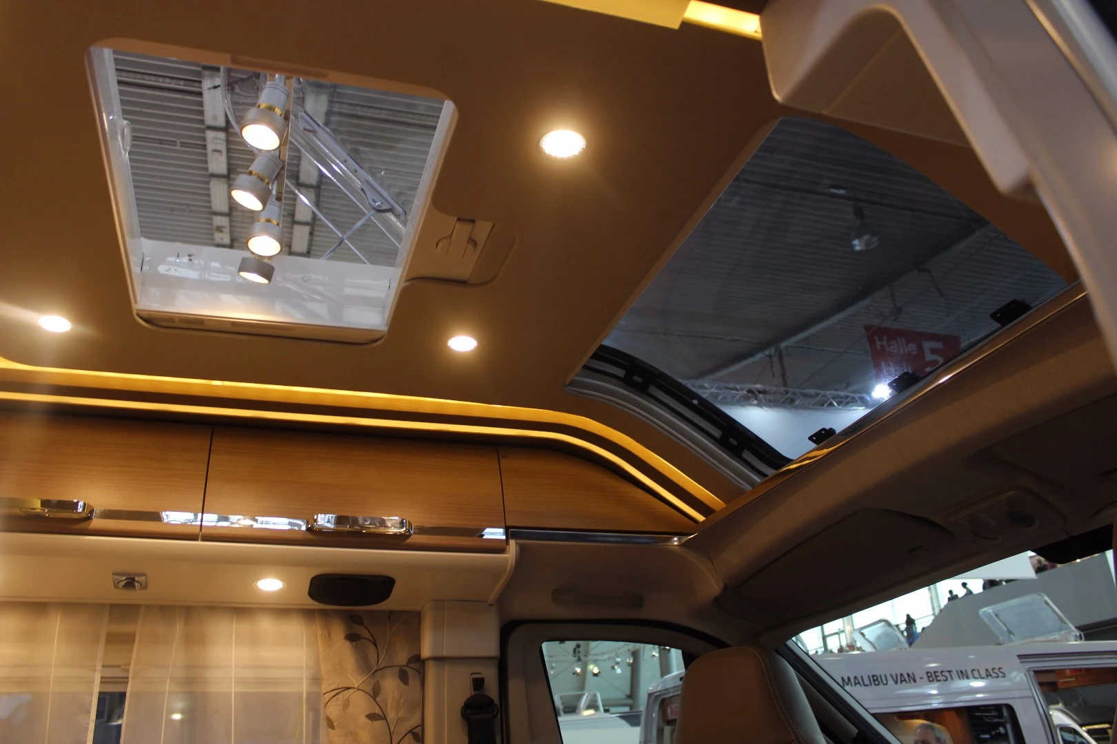 With the Charming GT, Malibu follows other European camper van brands like Adria in creating a roomier living area by opening up the roof area over the cockpit and adding in an extra skylight