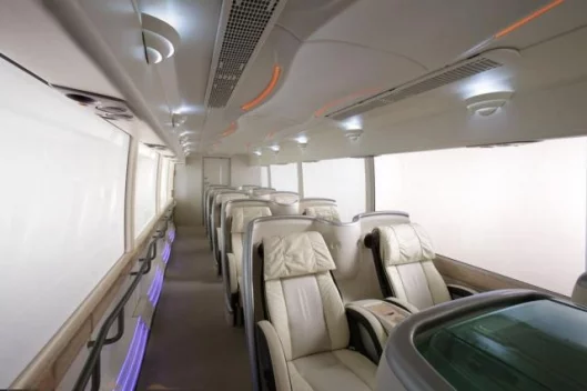 Expansive leather seats