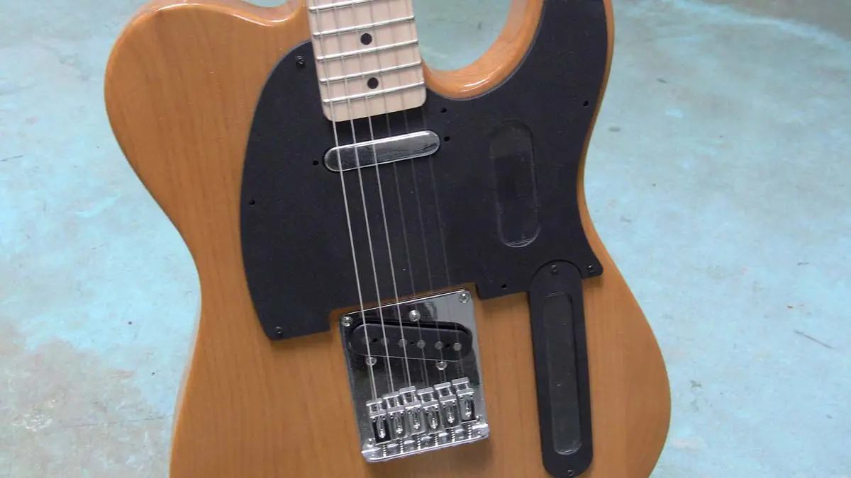 A Telecaster with the Touchmark system installed