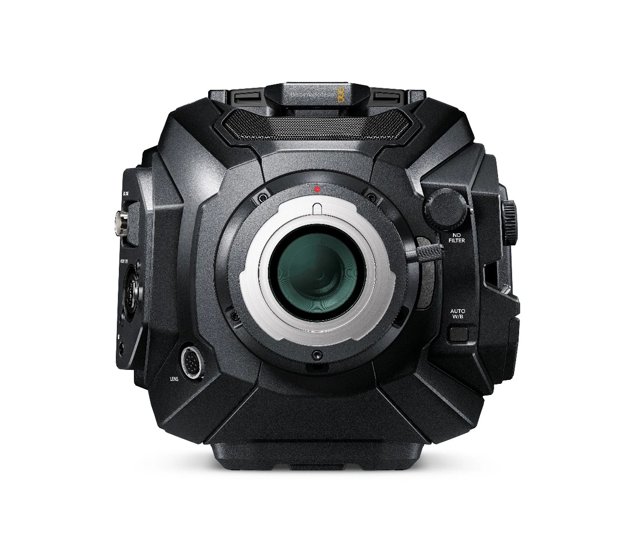 The Blackmagic URSA Broadcast camera is compatible with existing B4 HD or Ultra HD lenses via the included mount