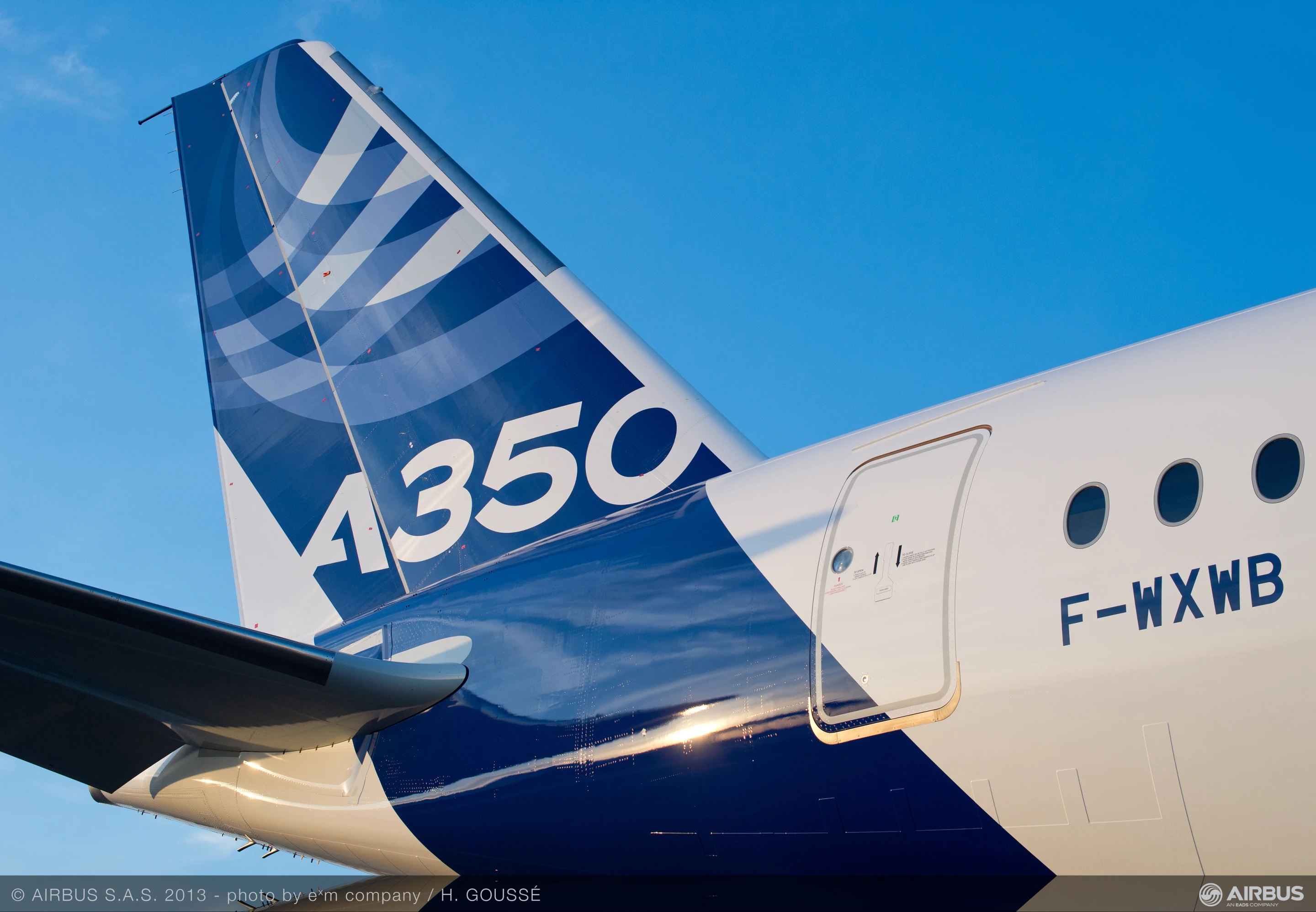 The A350 WXB is made mostly of advanced materials and composites
