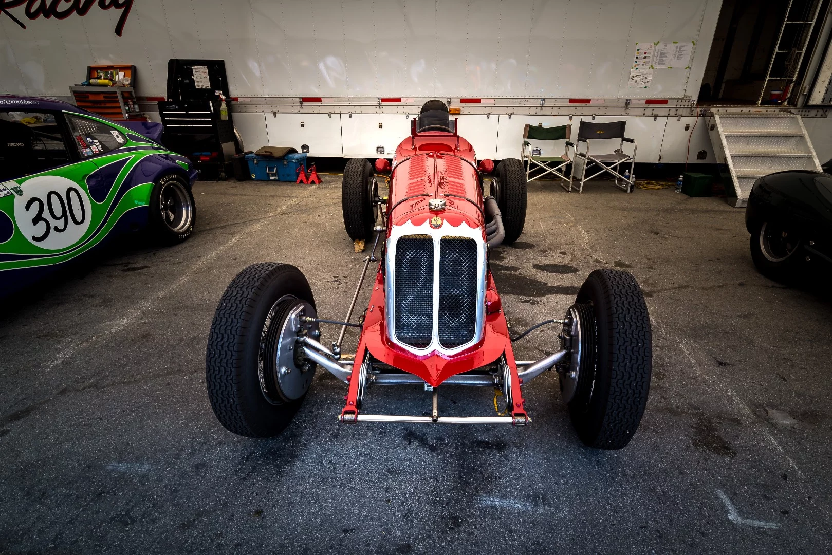1933 Maserati 4CM with its signature grille work on display