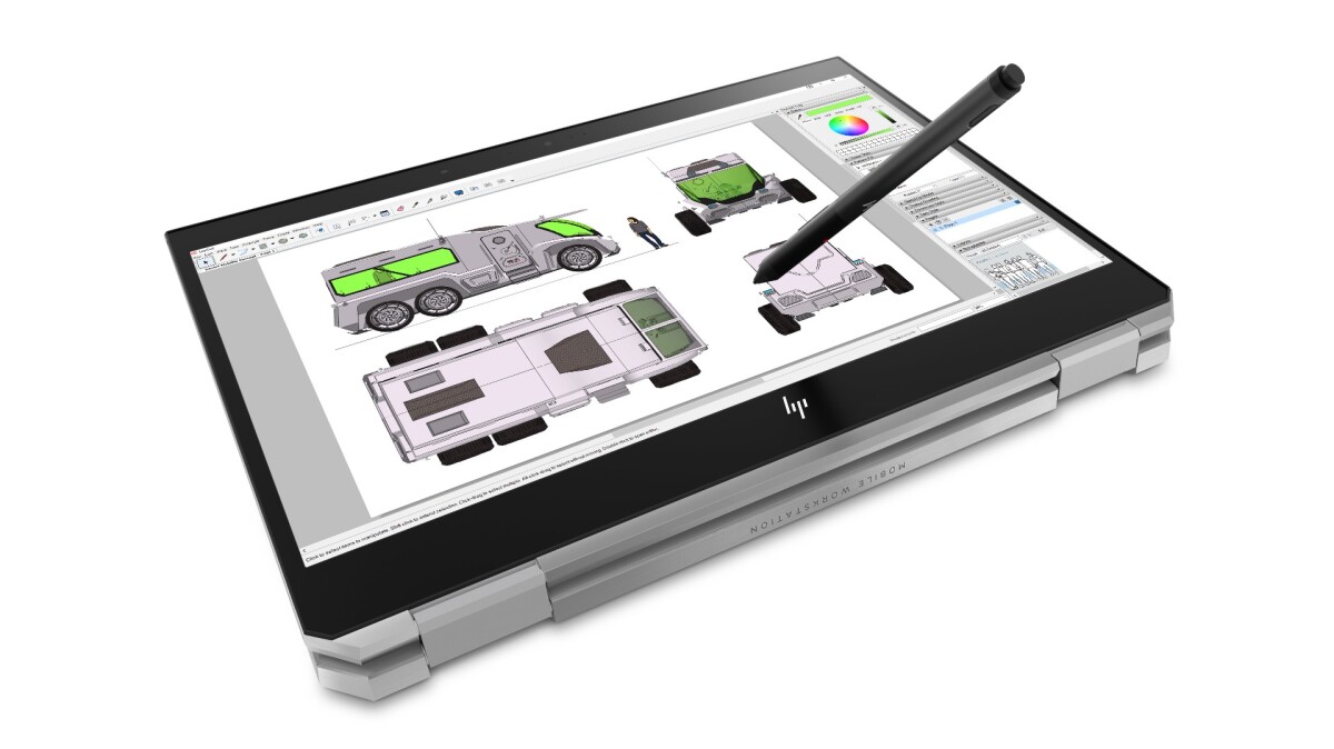 The ZBook Studio x360 comes with a Wacom AES pen with 4,096 pressure sensitivity levels