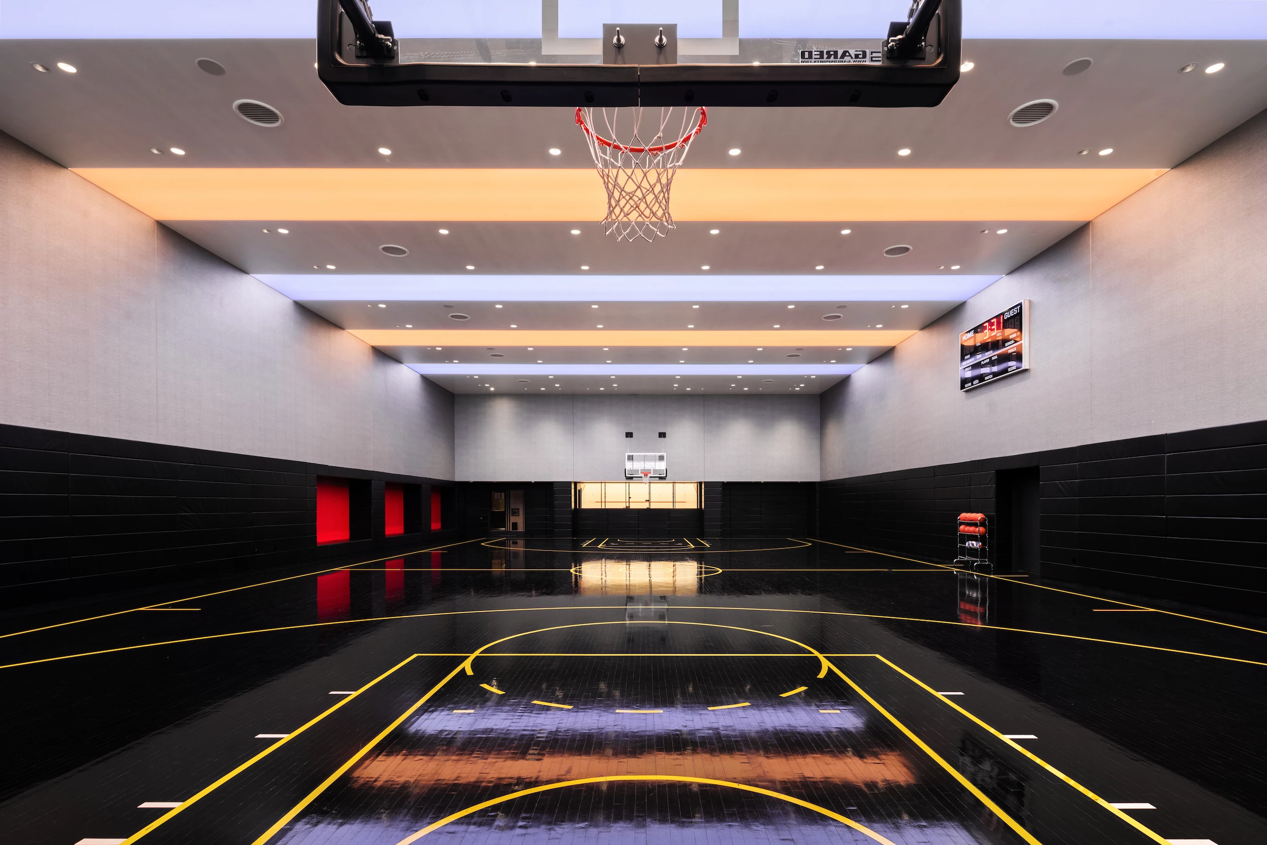 One Manhattan Square's amenities include a full-size basketball court
