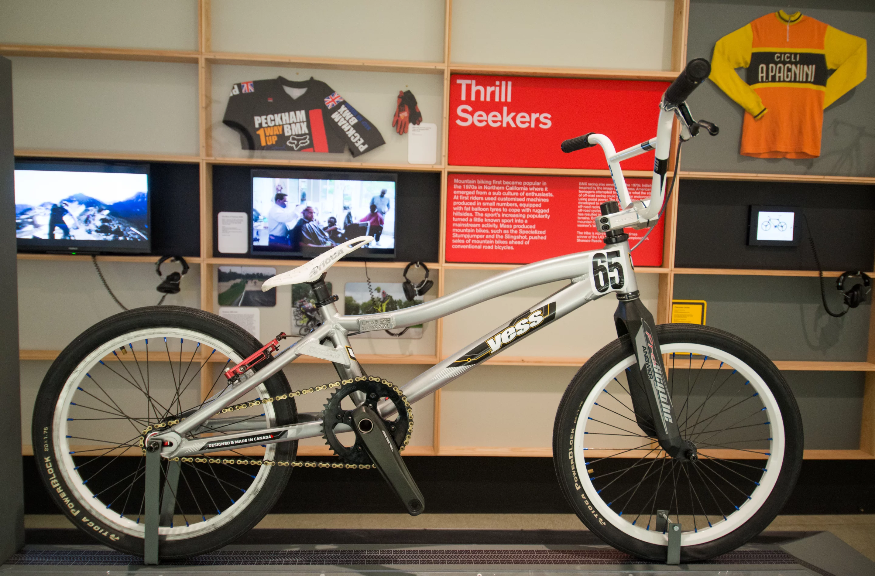 Shanaze Reade's BMX features carbon fiber forks and titanium spokes