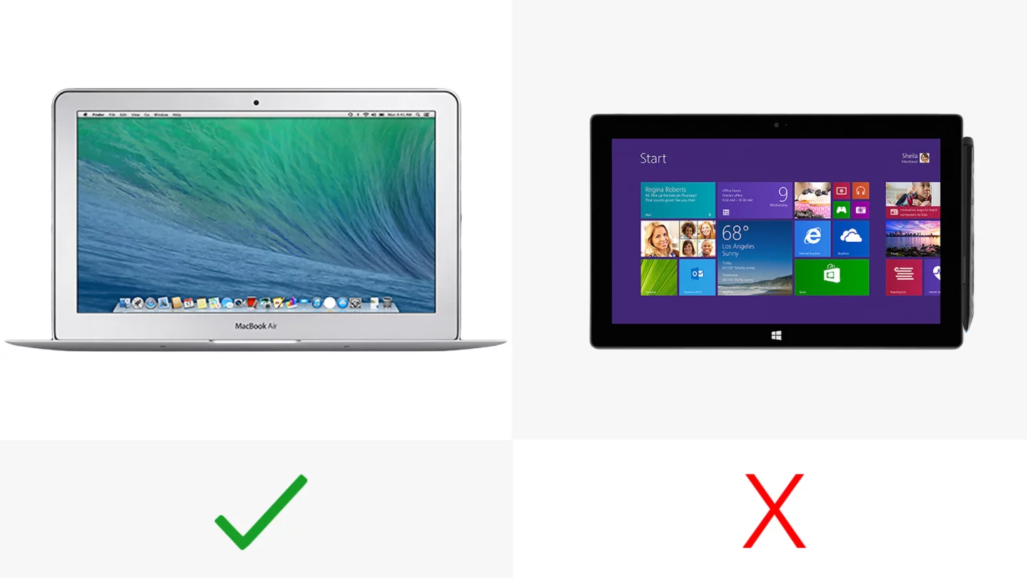 The MacBook Air has a Thunderbolt port