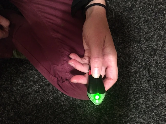 Firefly Communicator users can also manually flash the LEDs to mimic a firefly's signal