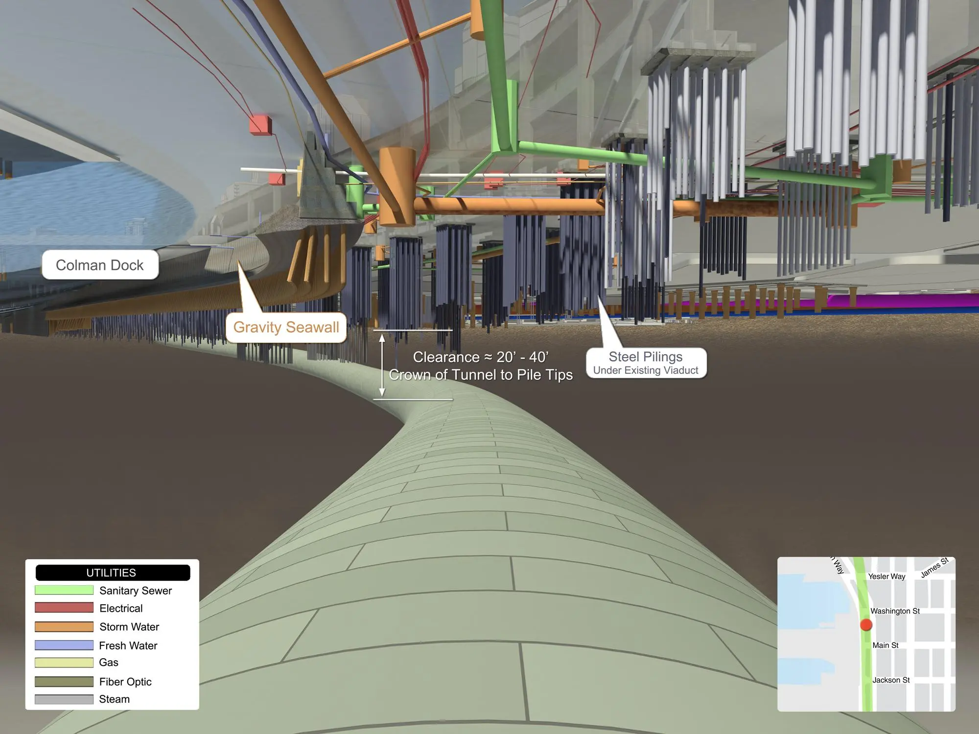 Underground view of the SR 99 tunnel (Image: WSDOT)