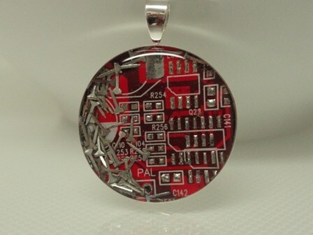 Michelle McLaughlin’s resin-coated computer jewelry