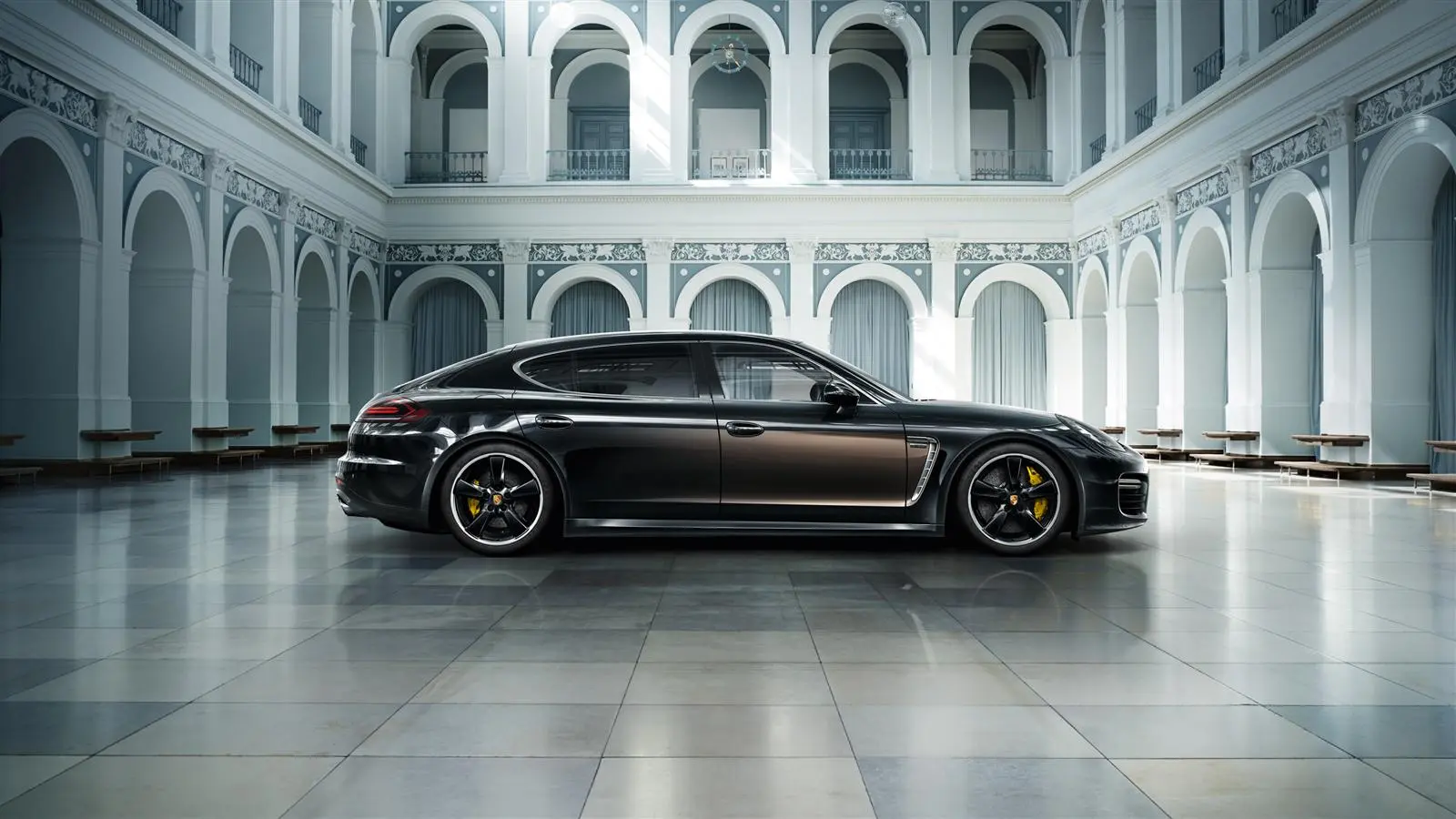 The Panamera's wheelbase has been stretched for a more comfortable rear seat ride