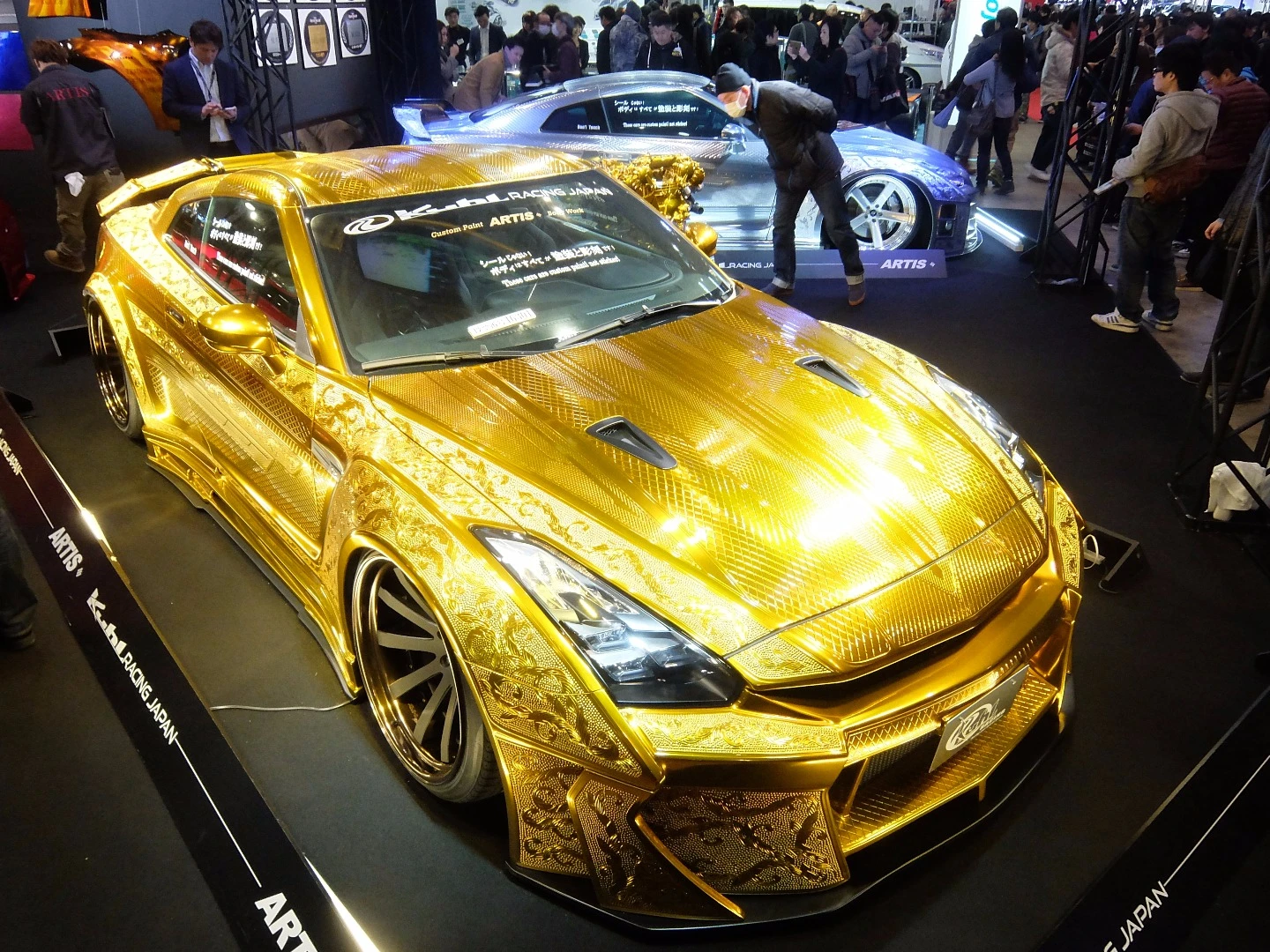 The two KUHL Japan project Nissan GT-Rs – the 2015 Silver GT-R is on sale for $325,000 and the Gold GT-R is priced at $491,000