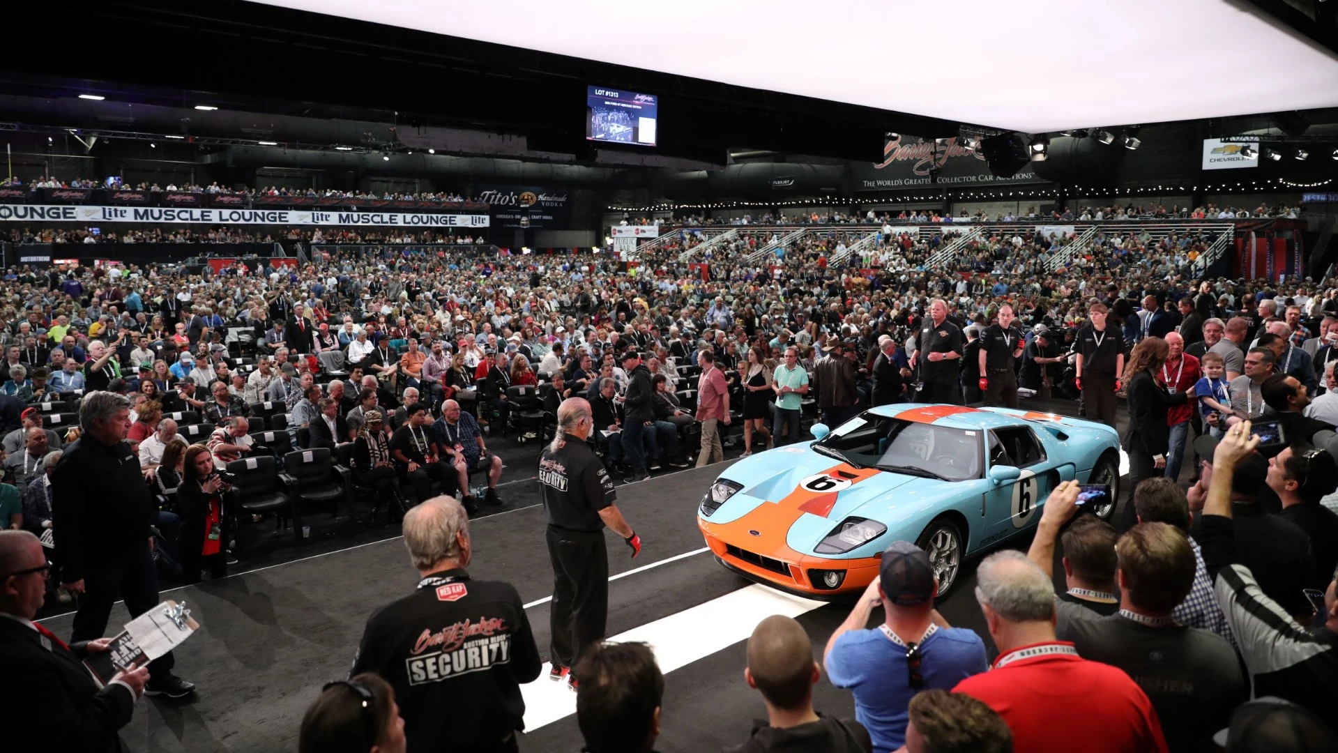With television viewing of Barrett-Jackson offerings, the company's auctions are becoming a legitmate spectator sport, complete with massive arenas and non-stop entertainment