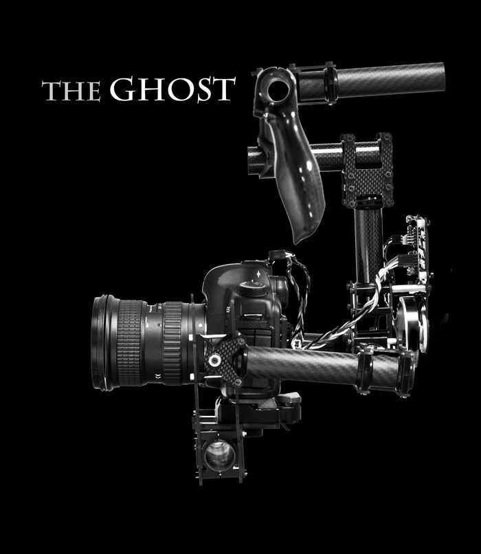 Electronically-activated brushless motors keep the camera stable on two of it axes, while panning is controlled manually by the user via a ball bearing joint