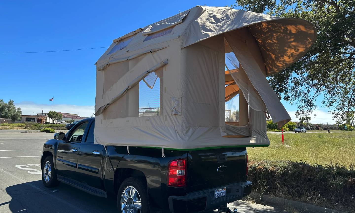 Camp on your truck, on the ground or even on the water
