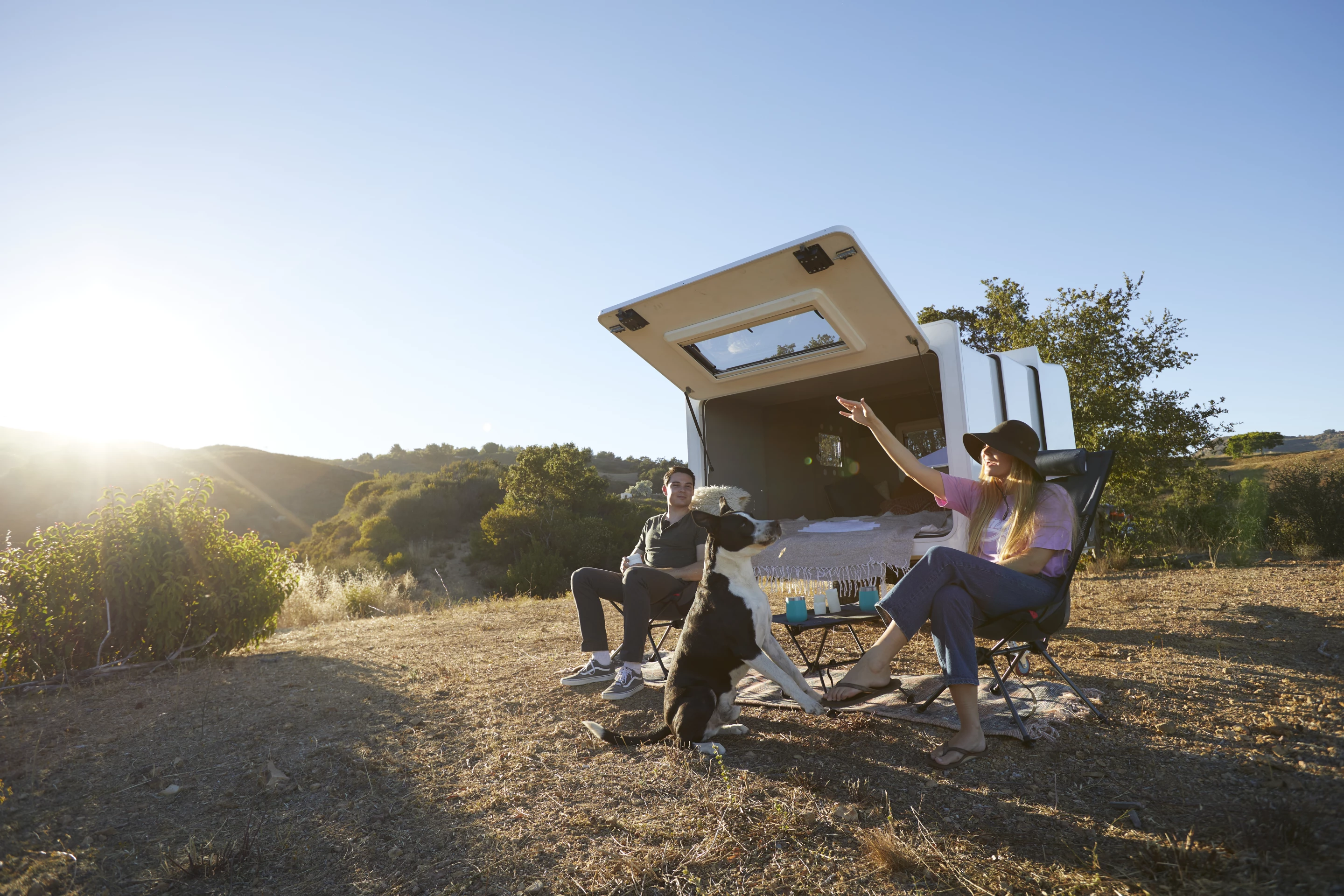 At camp with the Hitch Hotel Traveler micro-camping trailer