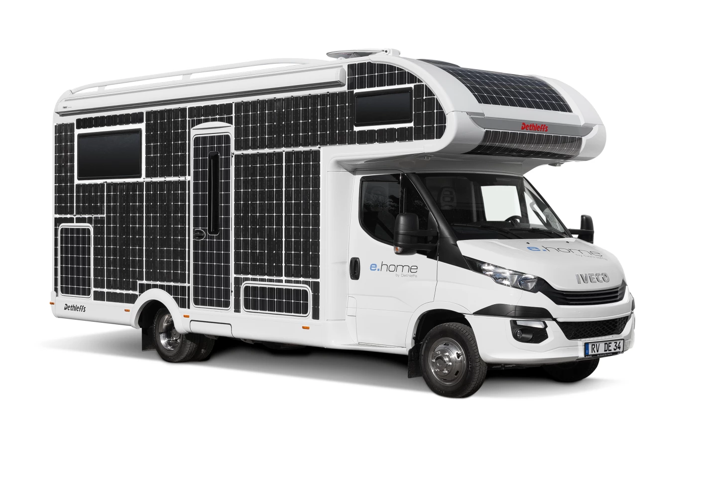 An idea at the forefront: The original 2017 E.Home concept kicked off several Dethleffs electric and eco-friendly concepts and production vehicles, making no secret of its 3,000 watts of solar panels