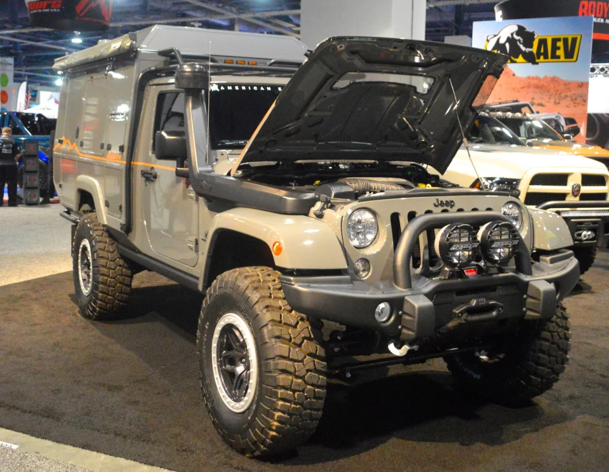 The Outpost II offers a camper option for the Jeep Wrangler chassis