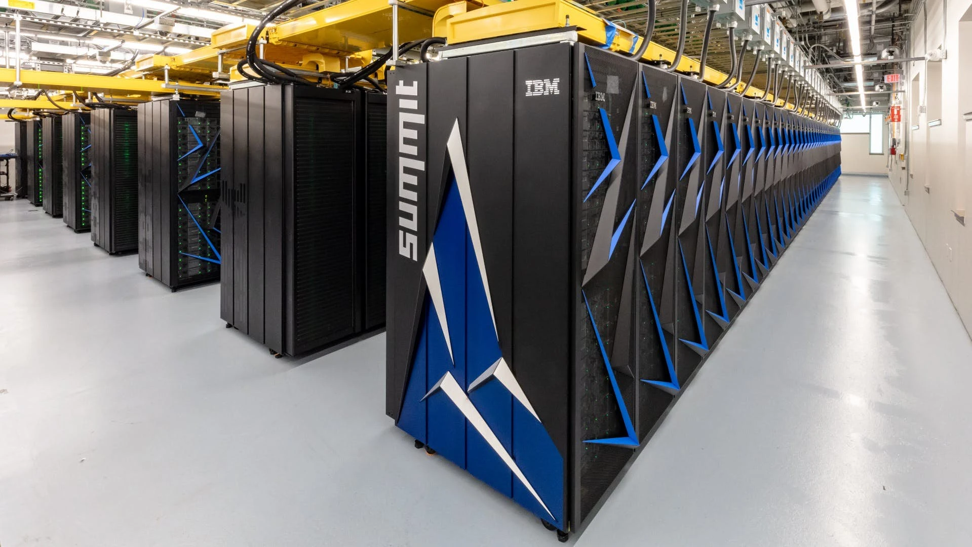 The Department of Energy's IBM supercomputer Summit holds the top spot, with a maximum recorded performance (Rmax) of 148,600.0 teraflops