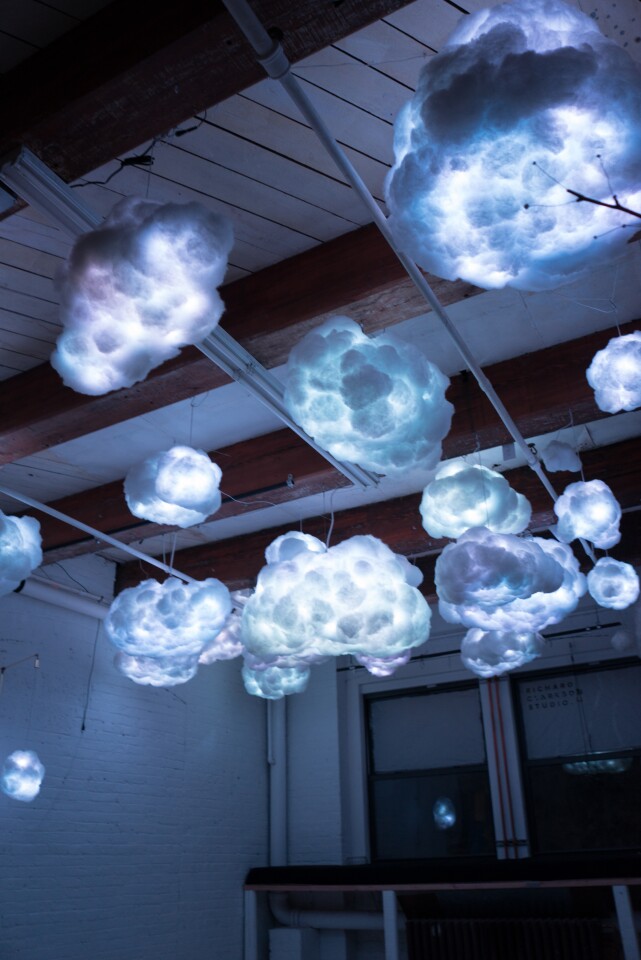 This floating cloud lamp is a mini thunderstorm for your coffee table