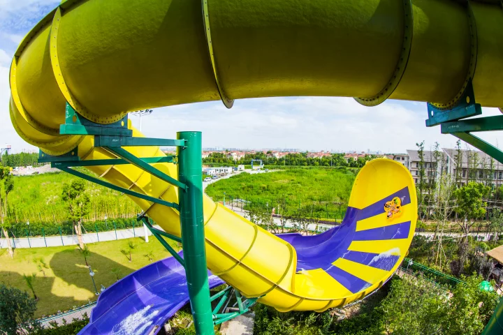 ProSlide's TornadoWAVE sends riders across a massive curved wall to create a momentary sense of weightlessness