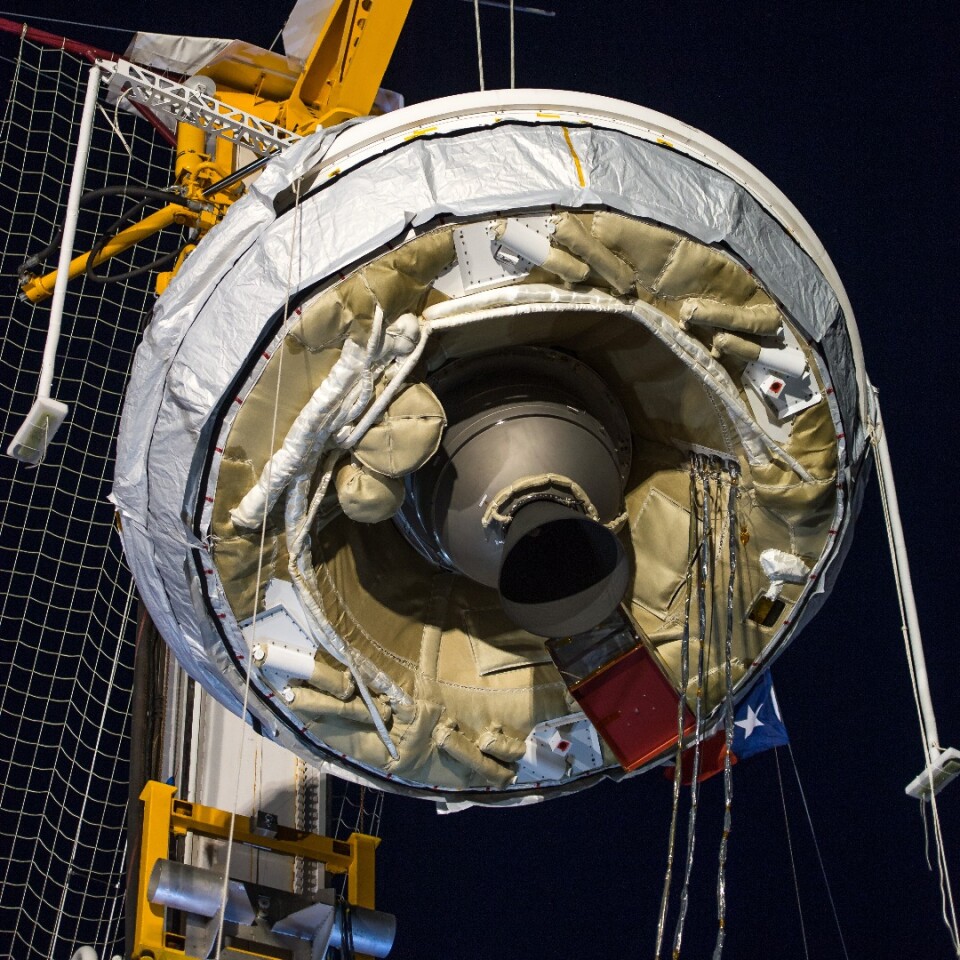 The LDSD test vehicle being winched out of the ocean