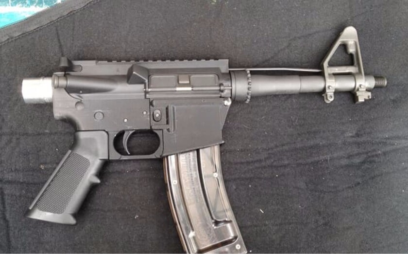 A firearm made with a 3D-printed AR-15 receiver