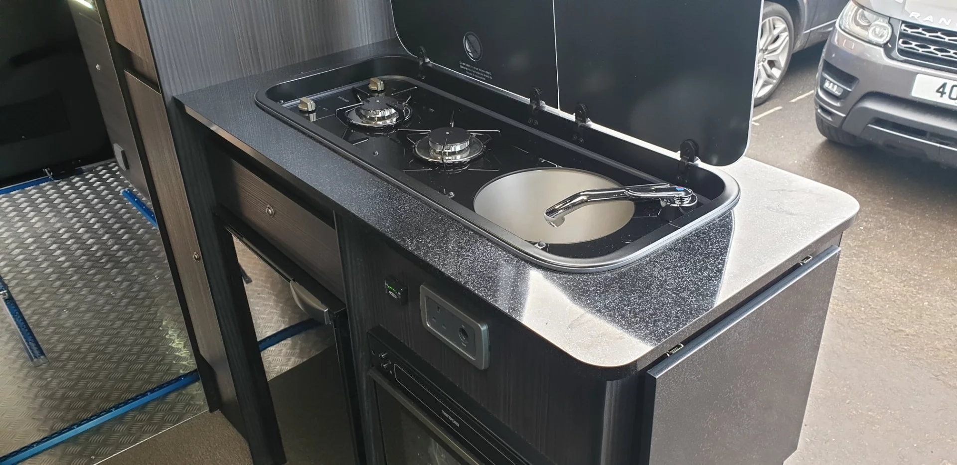 Mclaren keeps the kitchen compact and simple