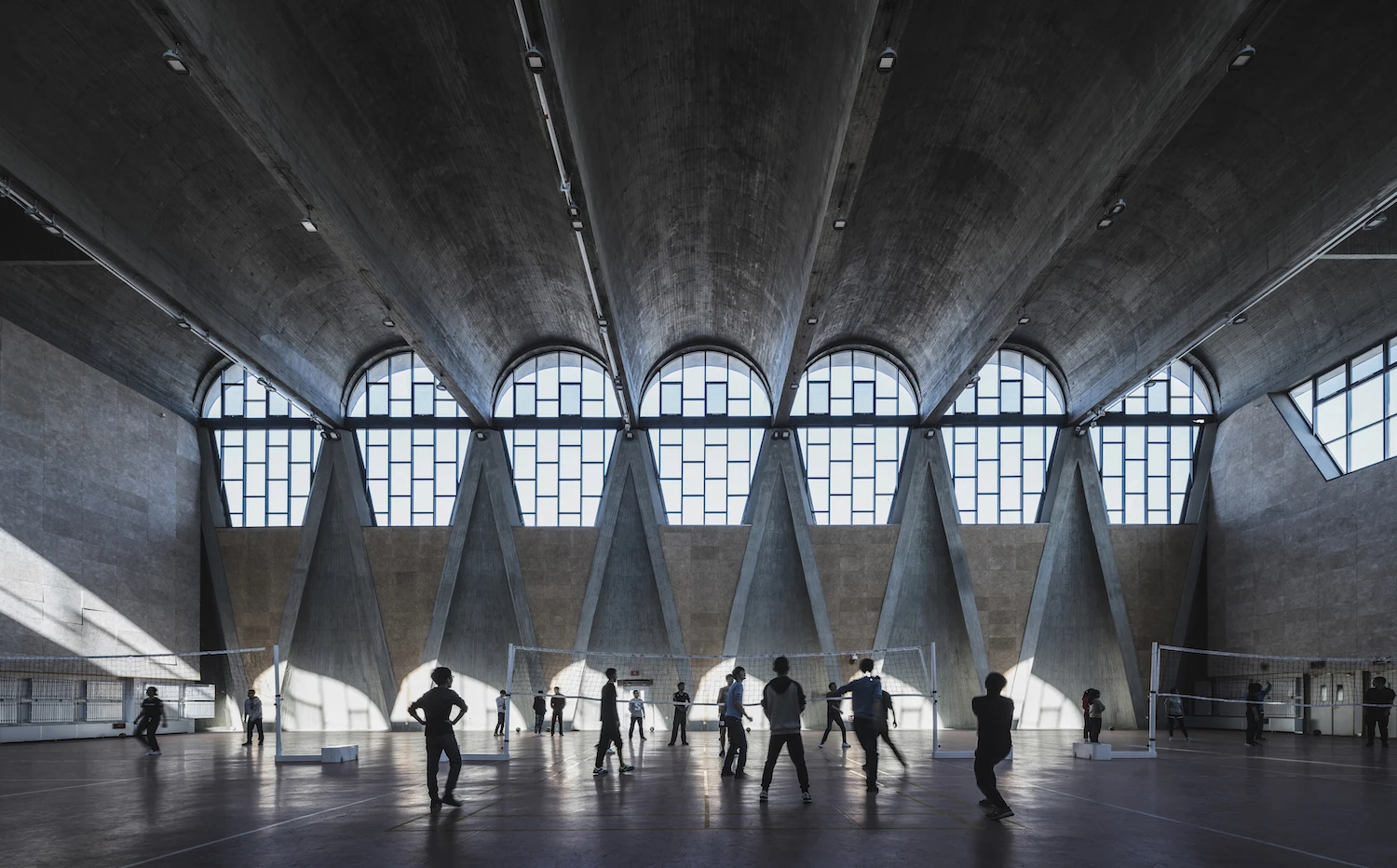 China's Terrence Zhang took this moody photograph of the Gymnasium of the New Campus of Tianjin University, China, by Atelier Li Xinggang. The image was entered into the Buildings In Use category